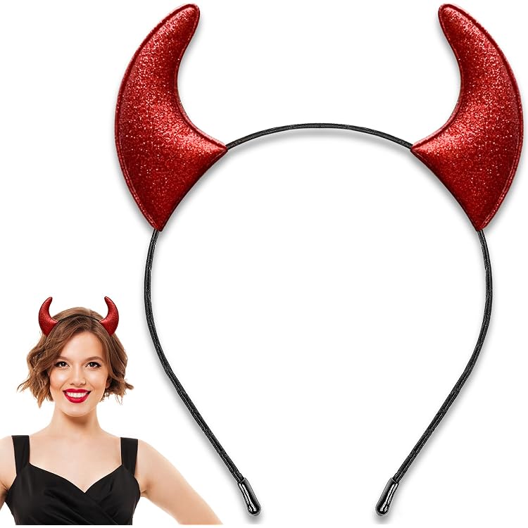 Diadema Con Cuernos De Diablo – Orejas De Vampiro Para Disfraces De Halloween Y Fiestas