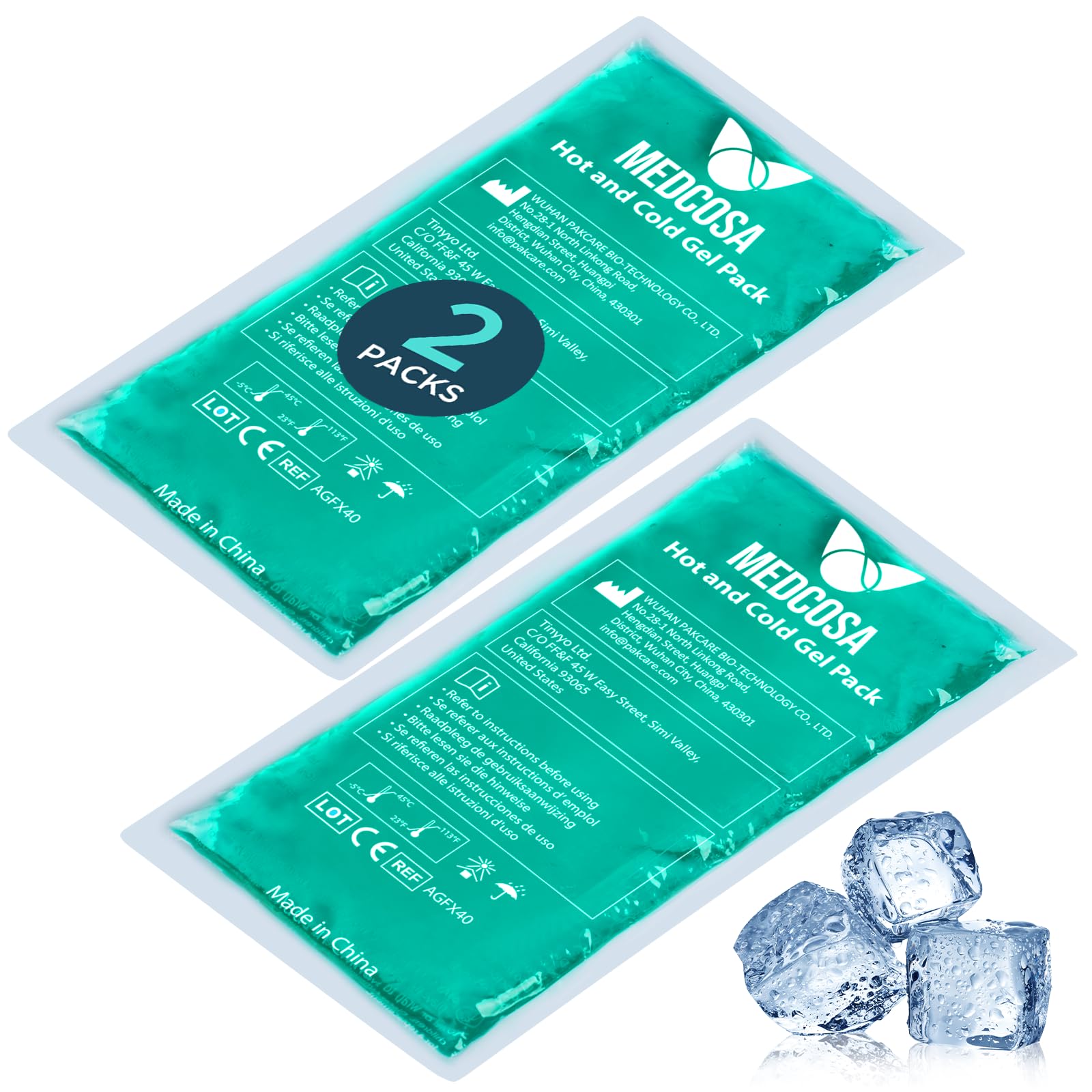 Medcosa Large Flexible Sport Ice Pack (27cm x 13cm) | Any Ache, Any Pain, We’ve Got You Covered | Extra Large Cold Reusable Pack | Ideal for Sport Injuries, R.I.C.E Treatment & Back Ailments