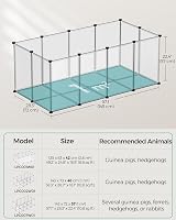 SONGMICS Pet Playpen with Floor 145 x 72 x 57 cm White LPC007W01 view 7