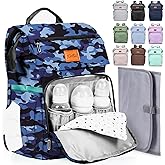 PILLANI Baby Diaper Bag Backpack - Large Bag for Boys & Girls, Waterproof Diaper Backpack - Travel Diaper Bags w/Changing Pad, Baby Registry Search & Shower Gifts - Essentials Must Haves Newborn Stuff