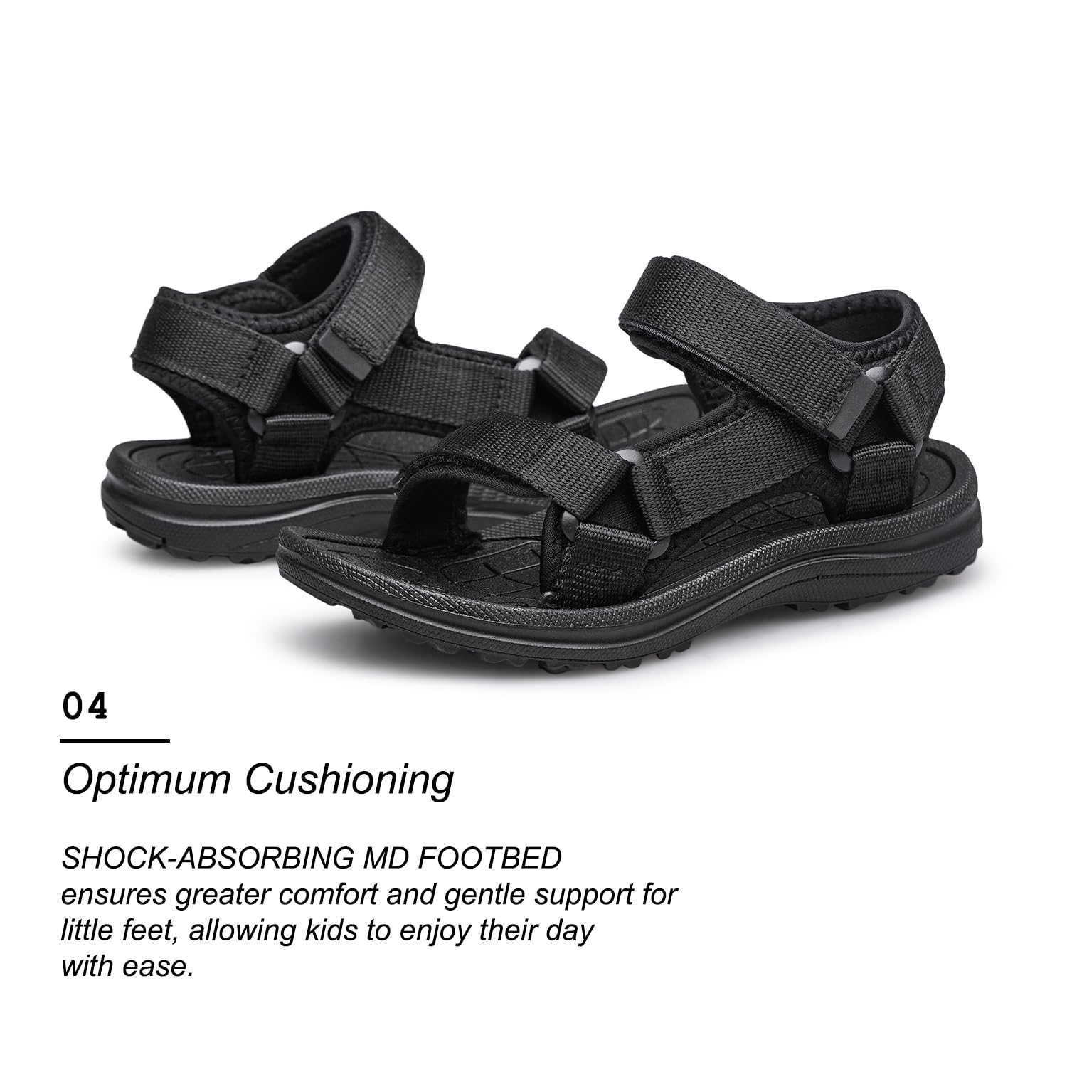 vibdiv Boys Girls Sandals Open-Toe Summer Outdoor Unisex Child Sport Sandals Athletic Lightweight(Toddler/Little Kid/Big Kid)