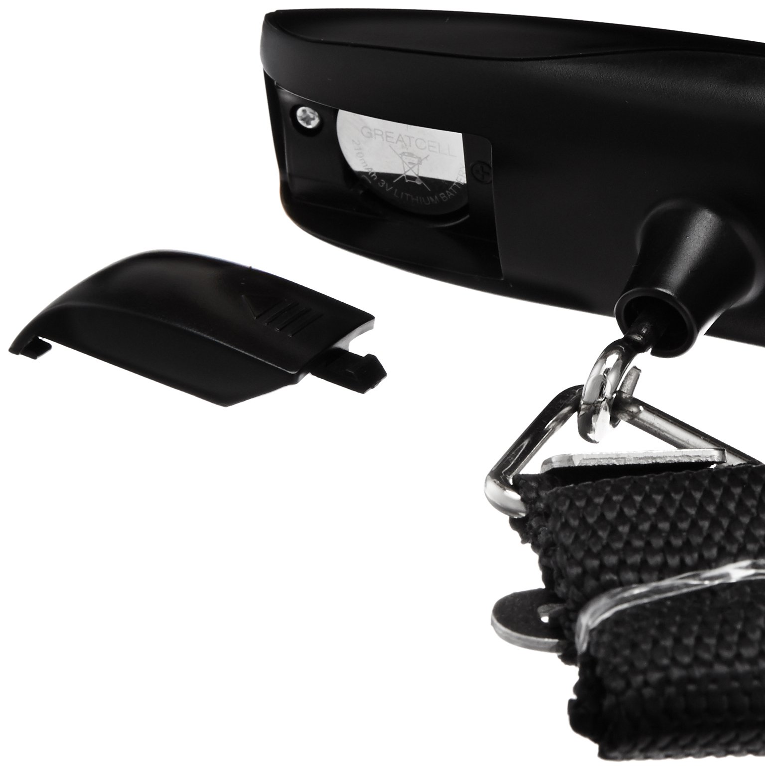 Amazon Basics Tragbare Digitale Kofferwaage mit Haken, Tara-Funktion und Einheitenumrechnung – Präzise Gewichtsmessung bis 50 kg, Praktisch für Reisen,Einheitsgröße, Schwarz 6