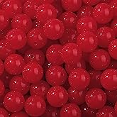 BERMRO 16mm Acrylic Beads 100pcs Transparent Red Focal Bead Beadable Chunk Bubblegum Beads for DIY Crafting Necklace Bracelet Jewelry Making Keychain (red)