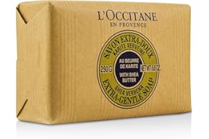 L'OCCITANE Shea Butter Extra-Gentle Hand & Body Soap Bar, Cleanses & Softens Skin, Moisturizing, Soothing Scents, Non-Drying, Vegan
