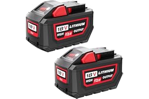 SUNMOKITE 12000mAh Replacement for Milwaukee M-18 Battery Replacement for 18V 12.0 Ah Lithium-Ion High Output Battery 48-11-1865 48-11-1862 48-11-1820,Compatible with 18 Volt Power Tools and Chargers 2Pack