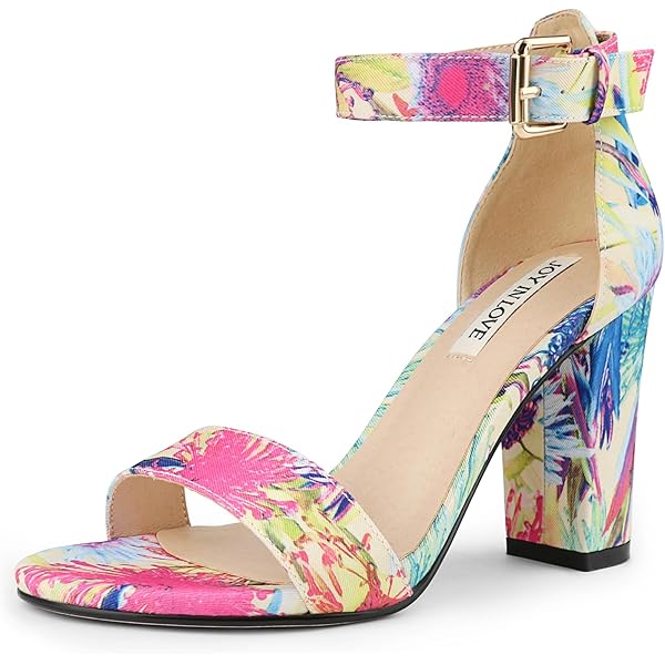 ✯NaluっP✯様 Amazon.com | FUNKYMONKEY Women's Chunky High Heels Sandals,Two