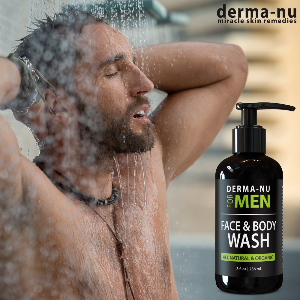 Mens Skin Care Set, Organic Skin Care for Men with Natural Face Wash, Body Wash, Exfoliating Face Scrub and Anti Aging Face Moisturizer, Our Mens Grooming Kit Refreshes Skin, Hydrates and Fights Acne : Beauty