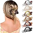 French Concord Flat Hair Clips - 6PCS Curved No Slip Volume Strong Hold Hair Claws for Women Girls (Medium, 4 inches)