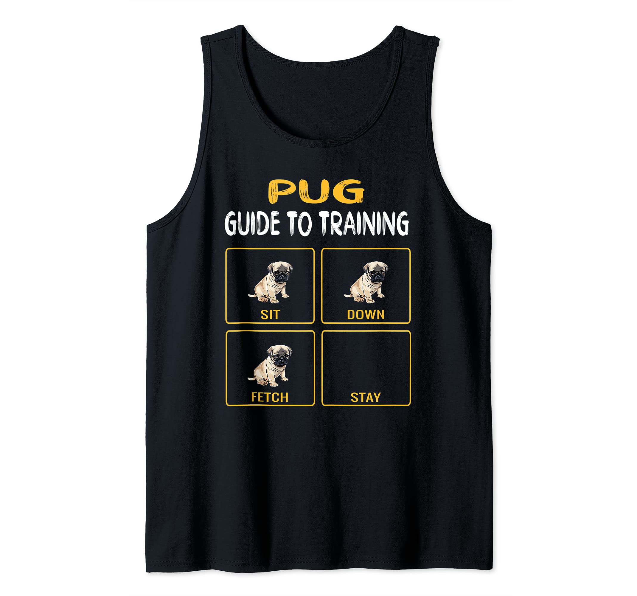 Funny Pug Guide To Training Dog Obedience Trainer Tank Top