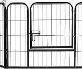 costoffs Extra Large Pet Playpen 16 Panels 60cm High Black Metal Fence view 8
