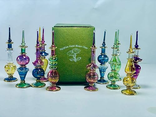 Decorative Bottles Egyptian Glass Perfume Bottles Pack Crystal
