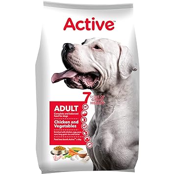 Active Adult Dry Dog Food, Chicken and Vegetable - 1.2 kg Pack