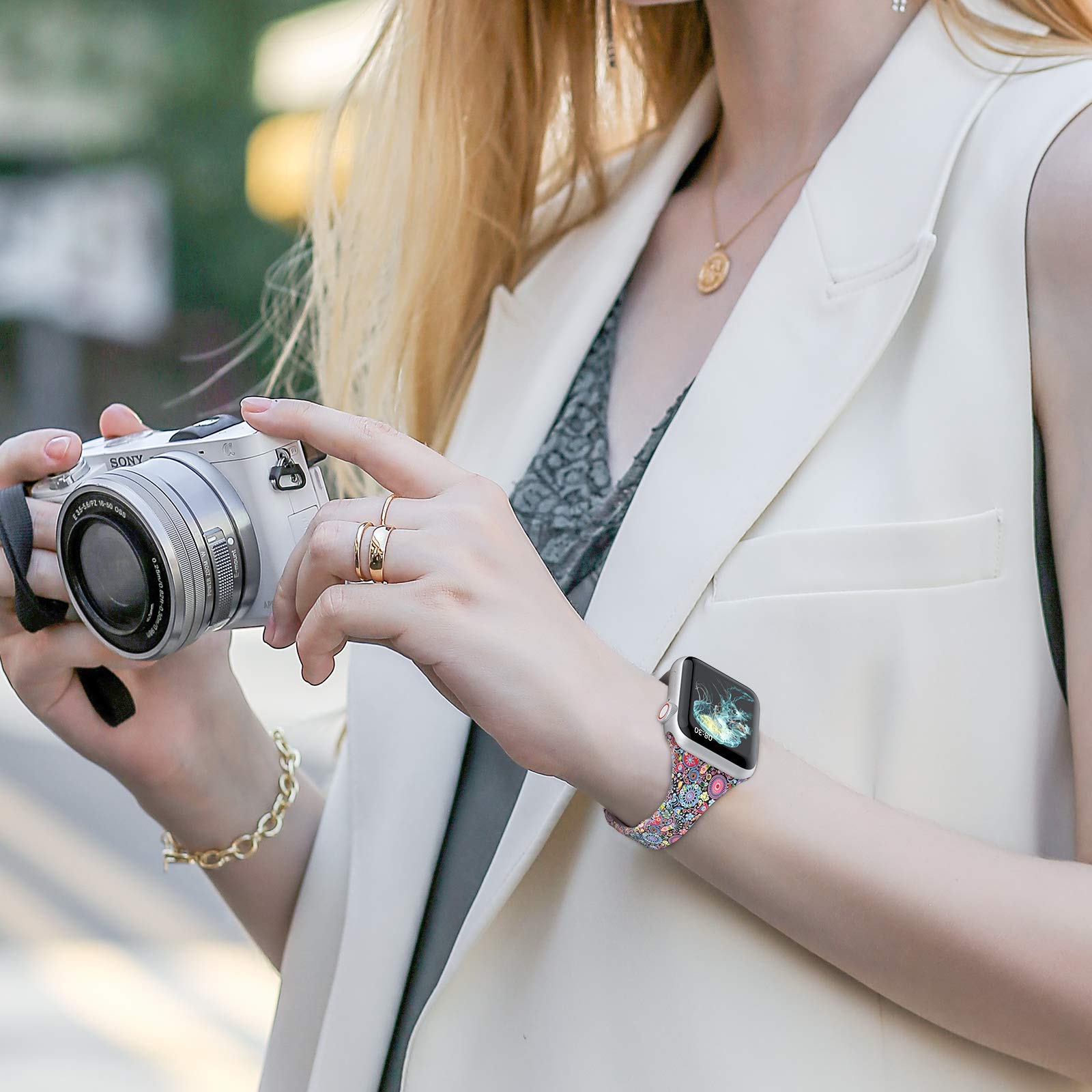 Moolia Slim Printed Pattern Band Compatible with