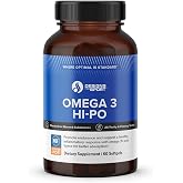 Designs for Sport Omega 3 HI-PO, Triglyceride Fish, 60 Softgels | High-Potency Triglyceride Fish Oil, 1500 mg Omega-3 with 750 mg EPA and DHA, No Fishy Aftertaste