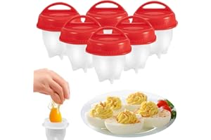 NOZUONODEI Egg Crafter Cooking Pods，for Perfectly Shaped Eggs Non-Stick No Shell Egg Cook Cups, Egg Molds, Kitchen Gadgets(6PCS)