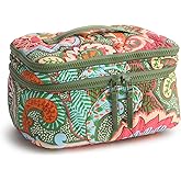 Vera Bradley Women's Featherweight Brush Up Cosmetic Case, Moonless Night, One Size