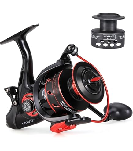 Reel, Front Rear Dual Drag Knob Fishing Drag Reel 9+1BB 4.7
