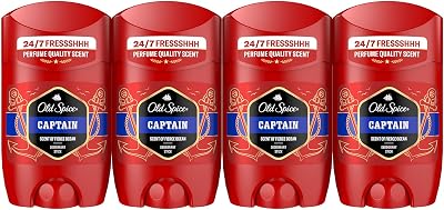 Pack x4 old spice captain desodorante stick masculino, 50 ml