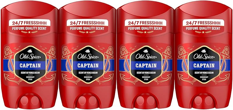 Captain Desodorante en Barra para Hombre Sin Aluminio, 4x50ml
