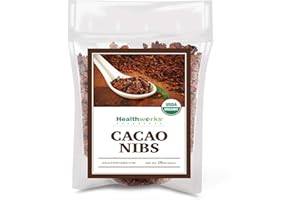 Healthworks Superfoods Cacao Nibs Organic - 16 Oz / 1 Lb - Criollo Bean - Raw Unsweetened Chocolate Substitute - Certified Organic - Keto, Vegan & Non-GMO - Antioxidant