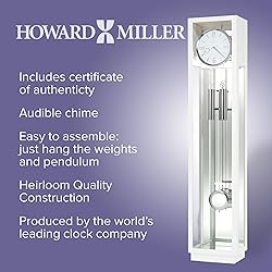Howard Miller Whitelock Floor Clock, Beveled Glass