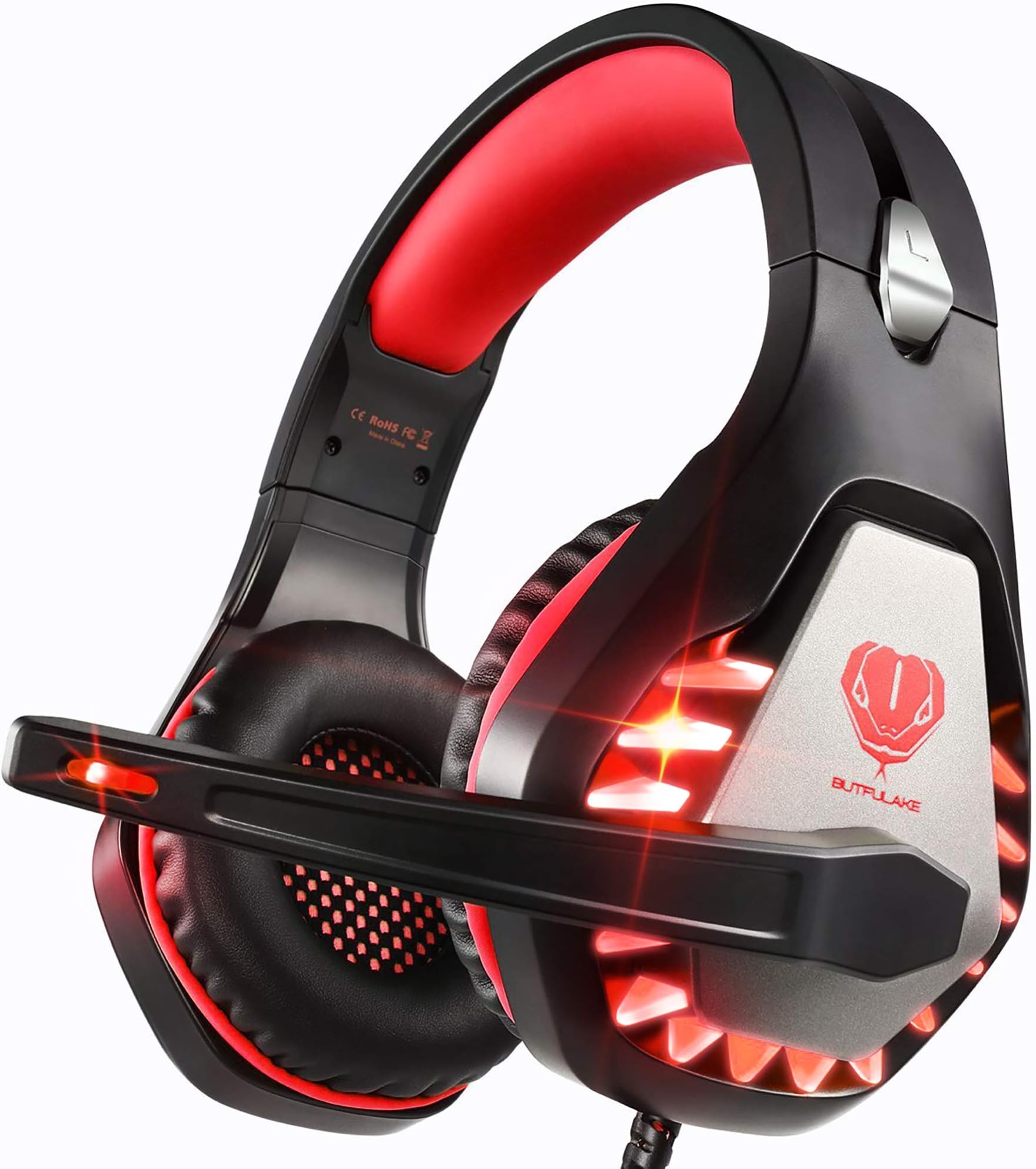 Pacrate GH-1 Gaming Headset for pc (red)