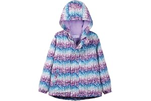 WELAKEN Fleece lined Jackets with Water-Resistance Frabic for Kid's & Toddler II Girl's Rain Jacket & coats