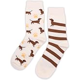EJGFS Dachshund Themed Funny Socks, Gifts for Dachshund Lovers, Dog Lovers, Friends, Family, etc.