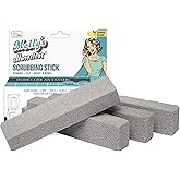 Molly's Marvelous Scrubbing Sticks – 4-Pack Pumice Stones for Hard Water Stains, Tile, Bathroom & Kitchen Cleaning, Household