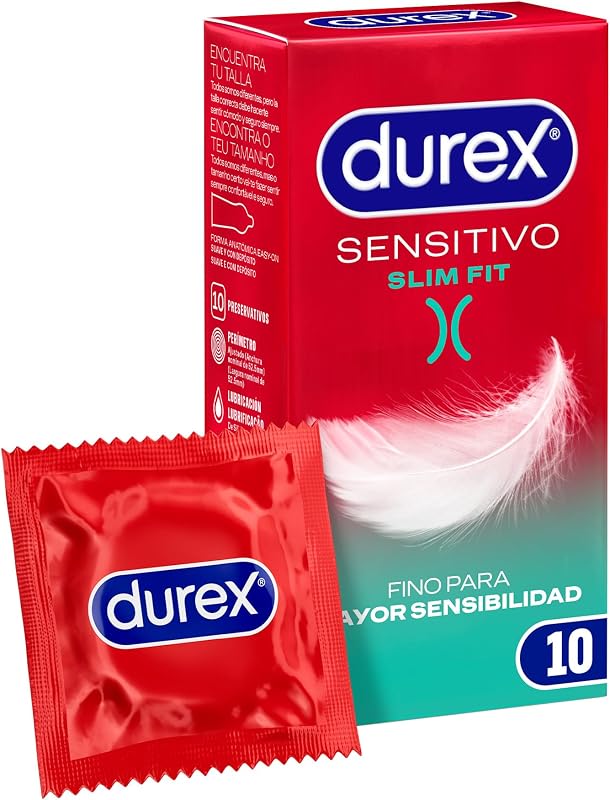 Preservativos Durex Soft Sensitive Para Maior Sensação Tamanho Pequeno - Branco, 10 Unidade (Embalagem de 1)