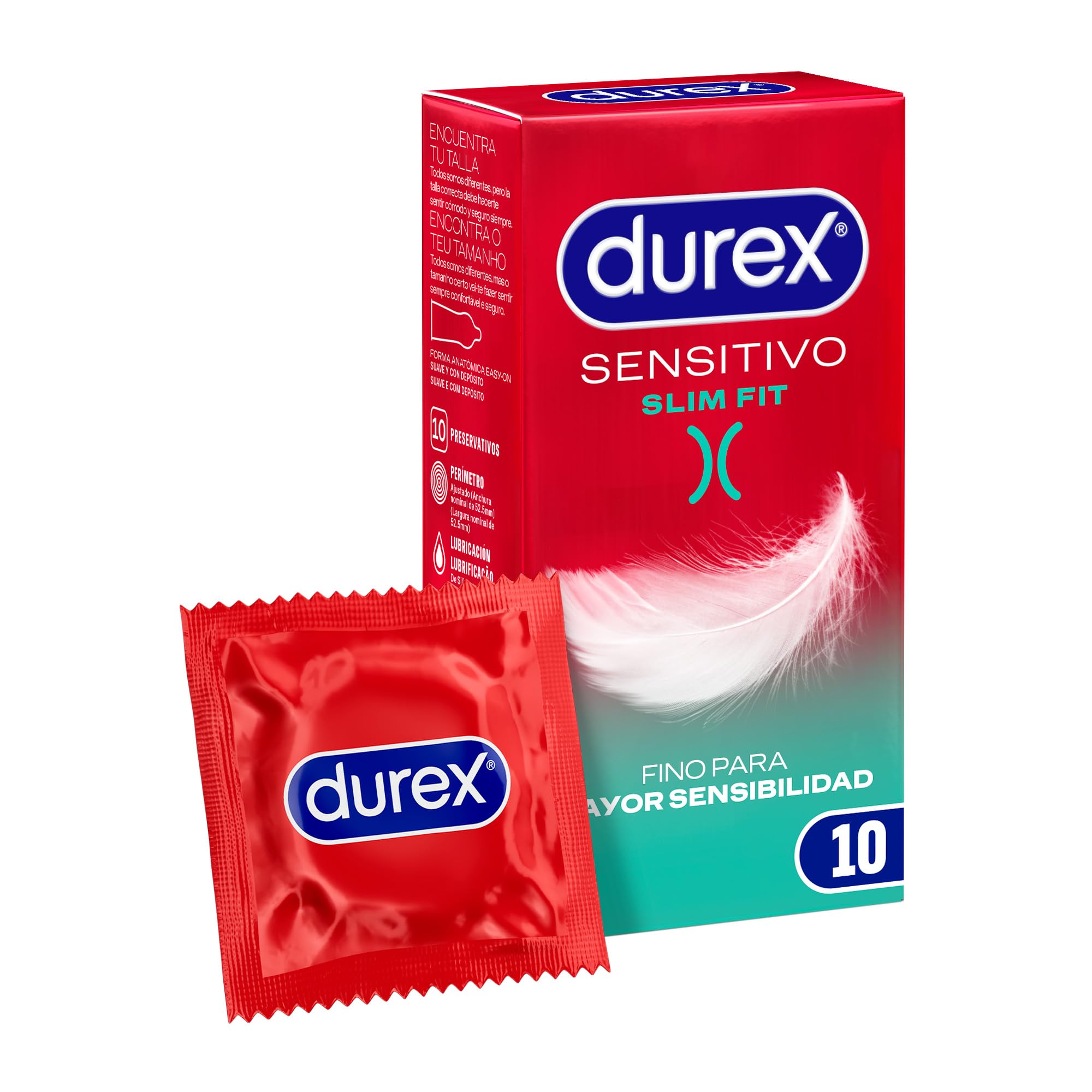 Durex - Sensitivo Slim Fit Condoms - 10 Pieces