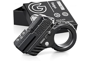 Fidget Slider Gun Finger Clicker Toy for Adults Kids, Textured Fingertip Focus Tool, Sensory Manipulative EDC Figette Toy (Bl