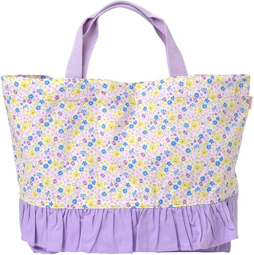 Amazon レッスンバッグ 女の子 マチ付き おしゃれ フリル 花柄 かわいい 小花柄 おけいこバッグ レッスントート トートバッグ 入園 Hauhau ハウハウ レッスンバッグ