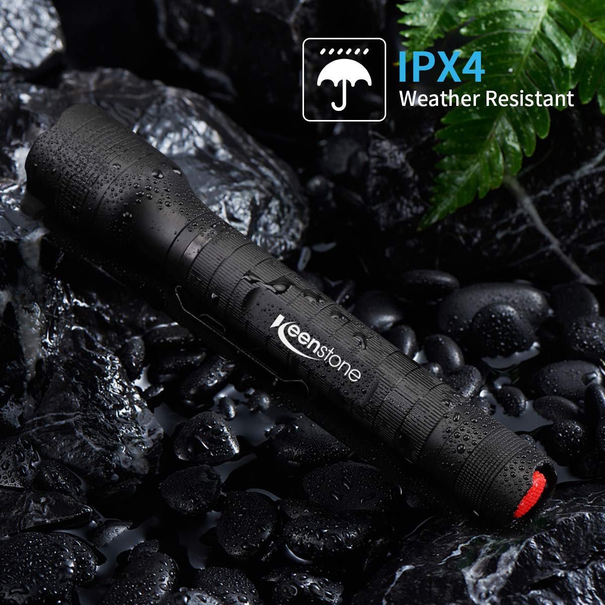 Brightest LED Flashlights Rechargeable, Waterproof 1500 High Lumen Tactical flashlight with 5 Light Modes and Pocket Clip for Emergency, Camping, Hiking (18650 Battery and Charger Included)