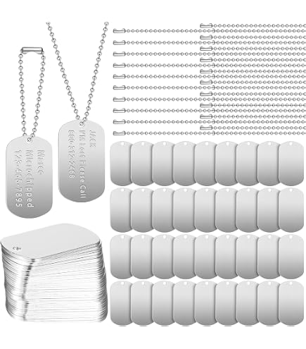PinMart Military Dog Tag Silencer – Silicone Rubber ID Tag Protector, Noise & Scratch Preventive
