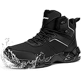KEFUWU Men's Military Tactical Boots 6 Inch Waterproof Breathable Lightweight Combat Shoes for Work Hiking Durable Cushion Support