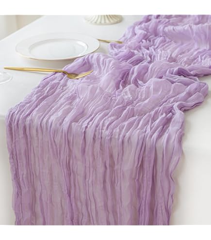 Chemin De Table Extérieur Chemin De Table En étamine – Chemin De Table En Gaze De Style Bohème – Chemin De Table Rustique Transparent Pour Mariage, Fête Prénatale, Fête Chemin De Table Décoratif