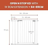 hauck Safety Gate for Doors and Stairs Open N Stop KD 84-89 cm White view 2