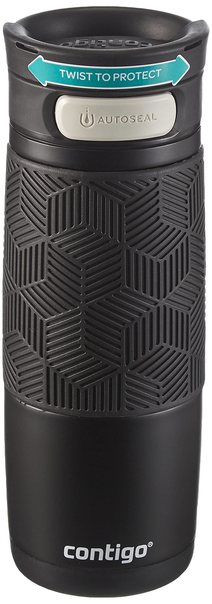 Contigo Transit Autoseal Travel Mug, Stainless Steel Thermal Mug, Vacuum Flask, Leakproof Tumbler, Coffee Mug with BPA Free Easy-Clean Lid, Black, 470 ml