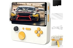 CHEFFUN Handheld Game Console 5 Inch Screen, Retro Gaming Console with 64G Built-in 15000+ Classic Games, 1280x720 Pixels, Game Searchable, 5000mAh Battery, Portable Pocket Arcade with Desktop Stand (White)