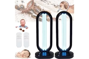 GZATBSY Lumivyx Haloclean UV Bed Bugs Official, New Generation Lumivyx Haloclean UV, Uvo254 Powered Home Uvo Lamp, Deep Cleaning, Eliminate Odors and Improve Sleep Quality (2Pcs Black)