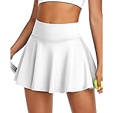JoyGirl Womens Tennis Skirt with Shorts Pleated Golf Skorts with Pockets High Waisted Athletic Workout Running Skirts