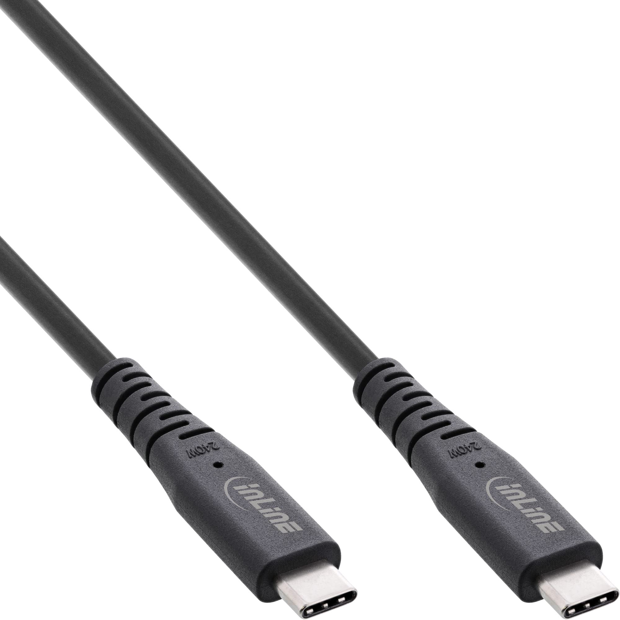 InLine® USB4 Cable, USB Type-C Male/Male, PD 240W, 8K60Hz, TPE Black, 1 m