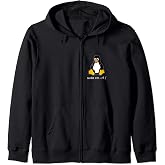 Tux Linux Penguin - sudo rm -rf / computer science computers Zip Hoodie