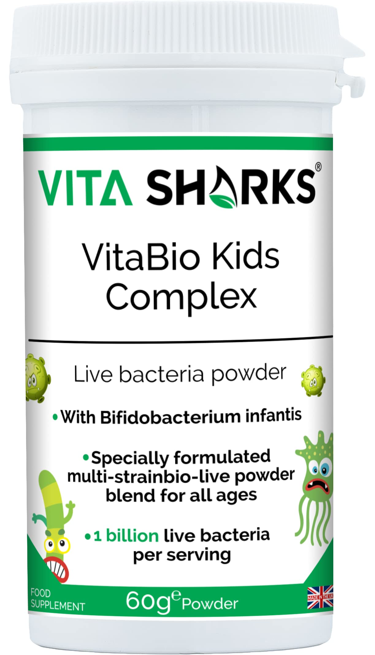 VitaBio Kids Complex: Delicious Sachets for Growing Tummies & Strong Immunity - Daily Probiotics for Kids & Toddlers (1 Billion CFU, Multi-Strain)