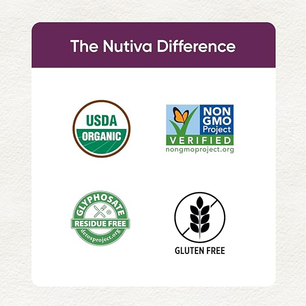 NUTIVA USDA ORGANIC PREMIUM NUTRIENT-DENSE RAW BLACK CHIA SEEDS WITH 3G PROTEIN & 5G FIBER FOR SALADS, YOGURT & SMOOTHIES, NON-GMO, VEGAN, GLUTEN-FREE, KETO & PALEO, 32 OUNCE