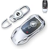 saxsion for Benz Key Fob Cover,Fit A B C E G S R Class SL SLC CLS CLA GLB GLC GLE GLS AMG CLK ML SLK Key Case Shell (Fashion Silver，for Benz-A)