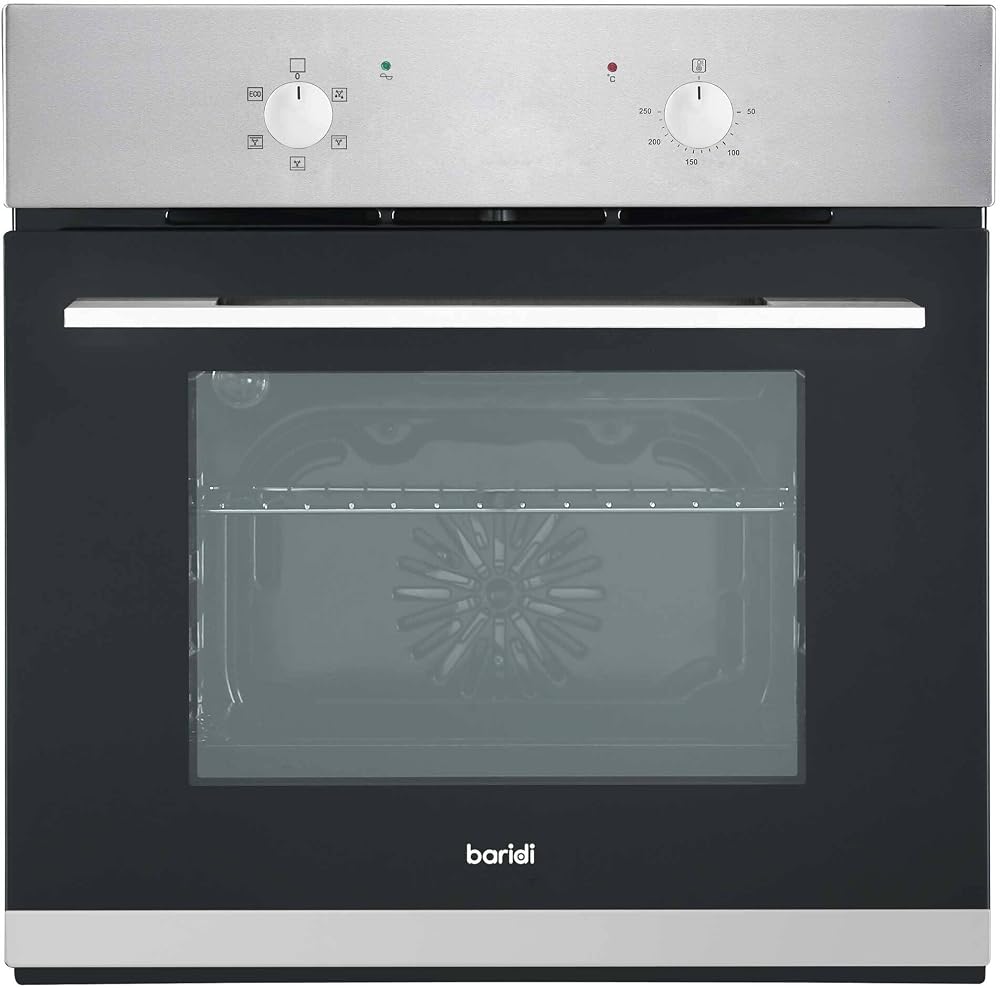 Dellonda Baridi 60cm Built-In Oven, 55L, 5 Functions, Stainless Steel