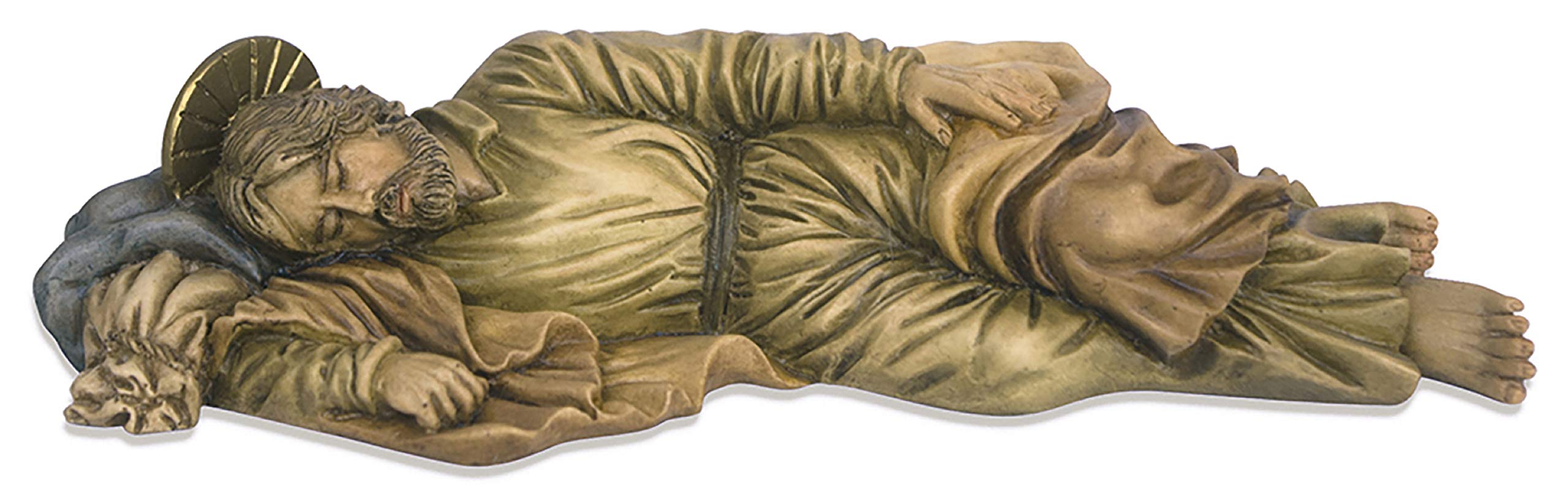 Toccare Beautiful Sleeping Saint Joseph Statue | Made in Colombia, South America | Cast in Durable Resin from The Hand-Carved Original | Makes a Great Housewarming Gift! (8")