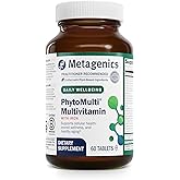 Metagenics PhytoMulti with Iron - Daily Multivitamin for Men & Women with Phytonutrients* - Methylfolate, Vitamins A‑K, Zinc & B6 - Iron Bisglycinate 18 mg - Non‑GMO, Gluten‑Free - 60 Tablets